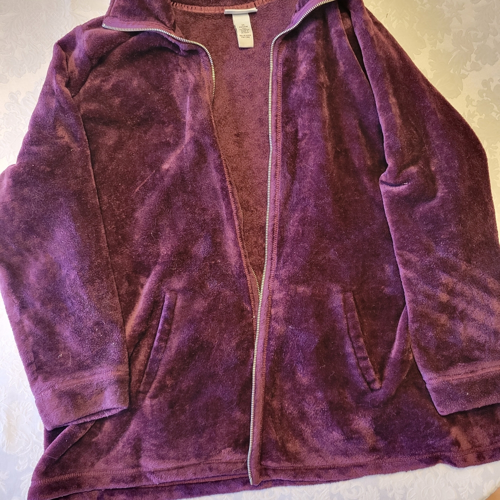 Catherines Purple Fleece Jacket